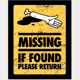 Funny Amputated Missing Arm Amputee Gift Posters and Art